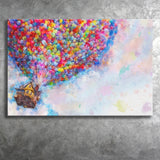 Pixar Dream house fly with balloons Painting Canvas Prints Wall Art - Painting Prints, Wall Decor, Art Prints