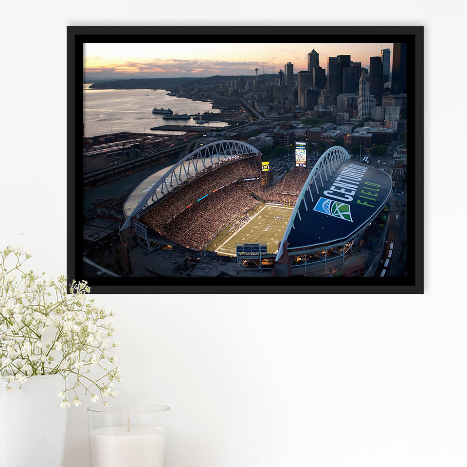 Centurylink Field in Seattle, Stadium Canvas, Sport Art, Gift for him, Framed Canvas Prints Wall Art Decor, Framed Picture
