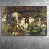 Hylas And The Nymphs By John William Waterhouse Canvas Print