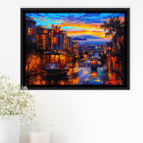 San Francisco Downtown Framed Canvas Prints Wall Art Decor - Painting Canvas, Framed Picture, Home Decor