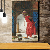 The Tortoise Trainer, Osman Hamdi Painting Canvas Prints Wall Art Home Decor
