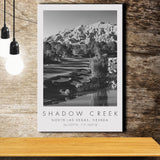 Shadow Creek Golf Club Hole 18, North Las Vegas, Nevada, Golf Art Print, Gift for him, Canvas Print Wall Art