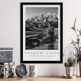 Shadow Creek Golf Club Hole 18, North Las Vegas, Nevada, Golf Art, Gift for him, Framed Art Print Wall Decor