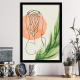 Back Pose Of Lady Bathroom Art Framed Art Prints Wall Decor, Framed Picture, Large Picture