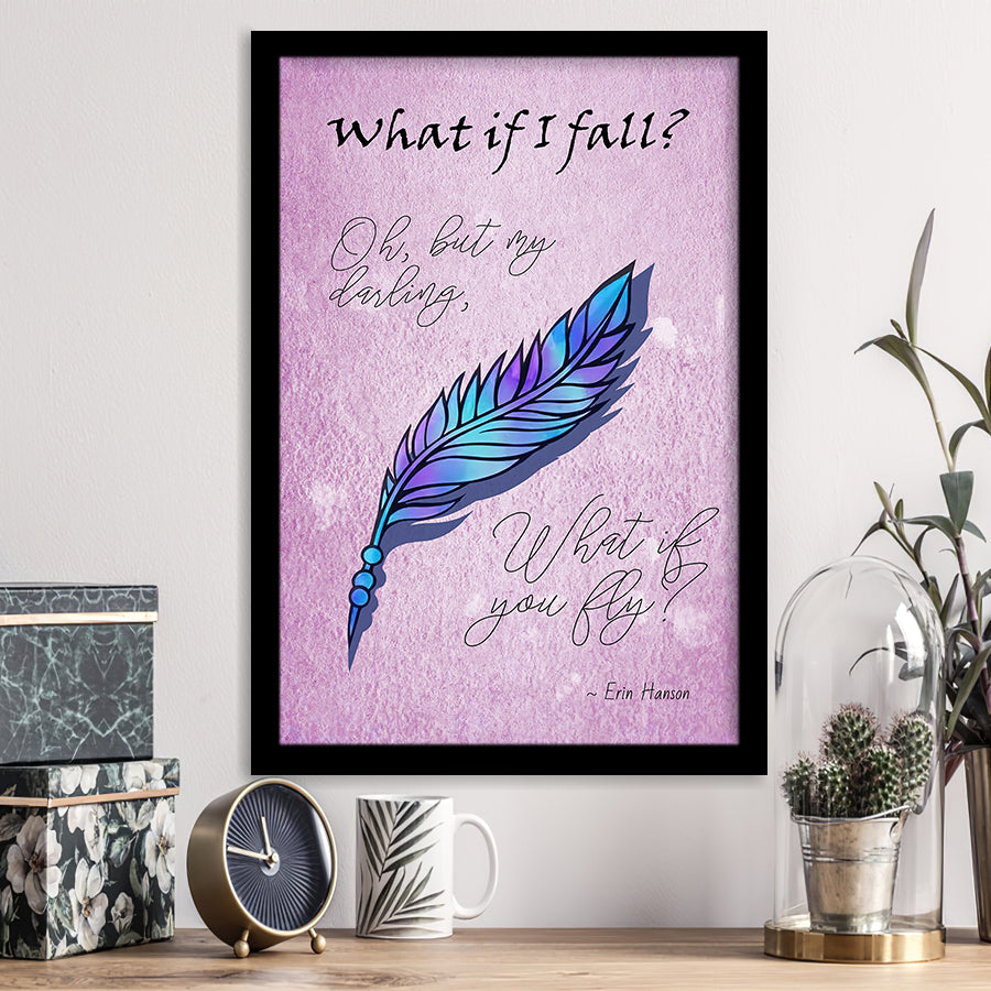 What If I Fall Oh But My Darling What If You Fly Framed Art Prints Wall Decor - Painting Prints, Framed Picture