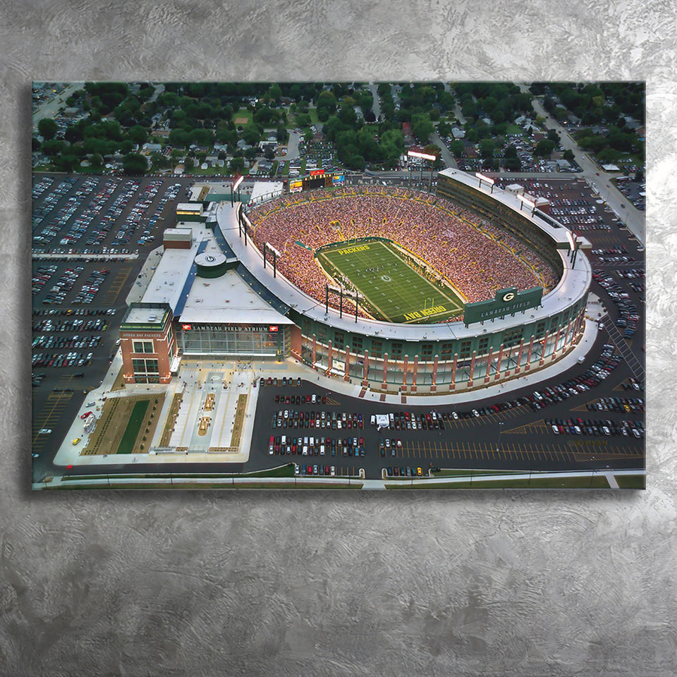 Lambeau Field Stadium, Stadium Canvas, Sport Art, Gift for him, Fan Gift, Canvas Prints Wall Art Decor
