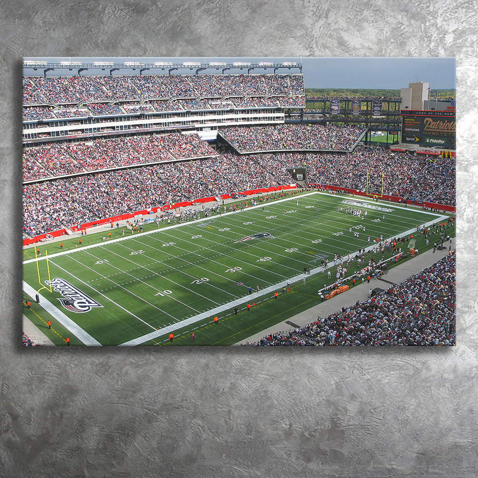 New England Patriots Wall Art Gillette Stadium Canvas Prints,Sport Stadium Art Prints, Fan Gift, Wall Decor