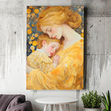 Mother And Child Art,Klimt Mother And Child,Gustav Klimt Mother And Child, Canvas Painting, Canvas Print Wall Art Decor