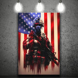 A Veterans Prayer God Bless The Usa Canvas Prints Wall Art - Painting Canvas, Wall Decor, For Sale, Home Decor