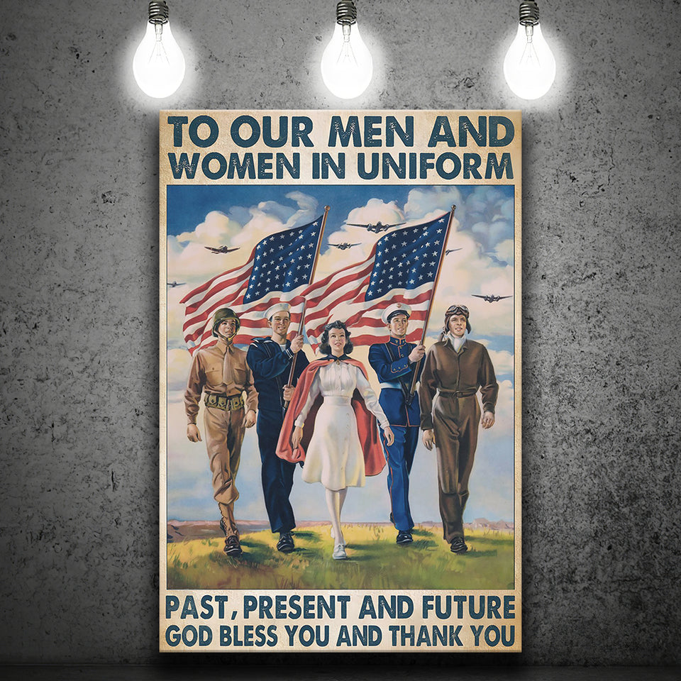 Veteran Gift To Our Men And Women Canvas Prints Wall Art - Painting Canvas, Wall Decor, For Sale