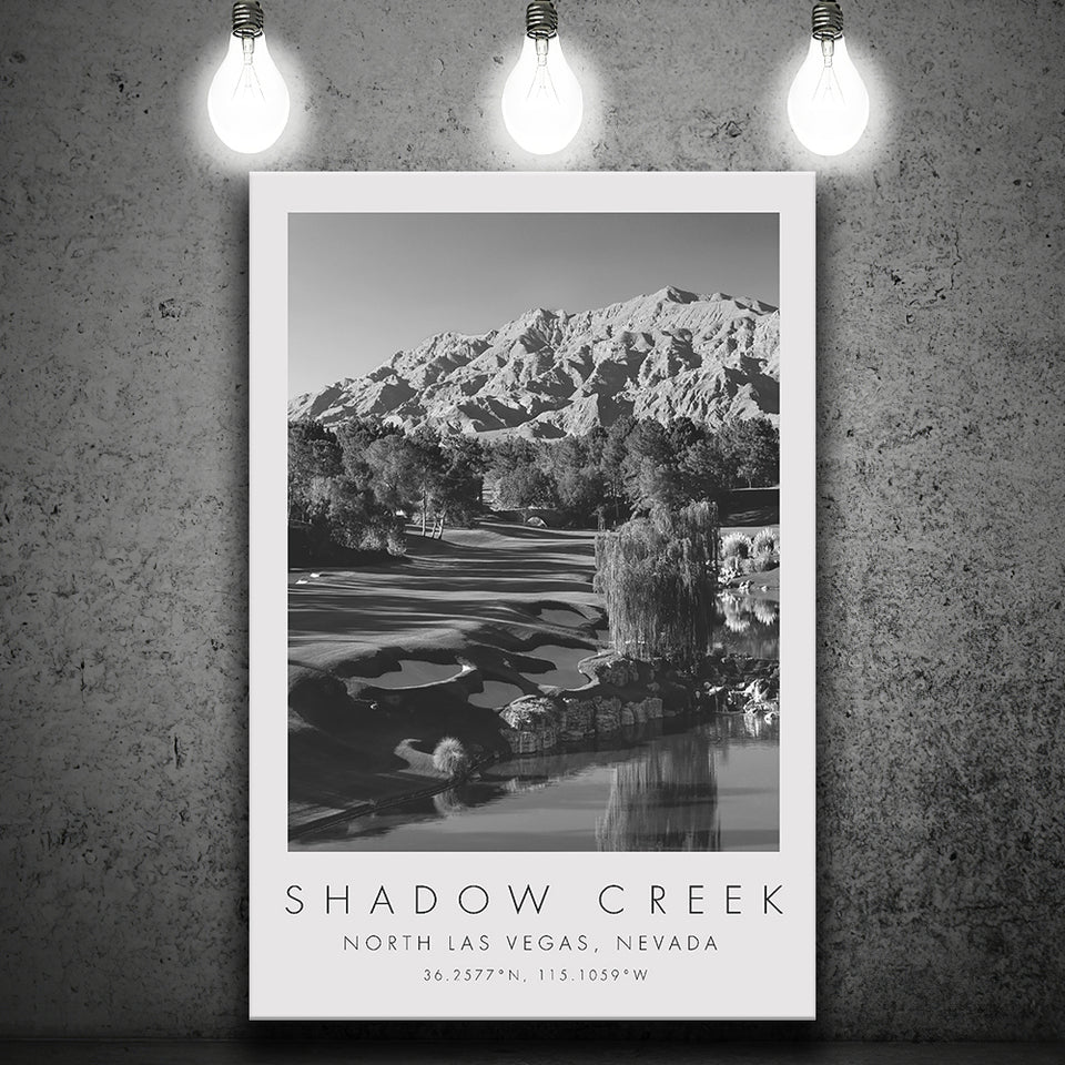 Shadow Creek Golf Club Hole 18, North Las Vegas, Nevada, Golf Art Print, Gift for him, Canvas Print Wall Art
