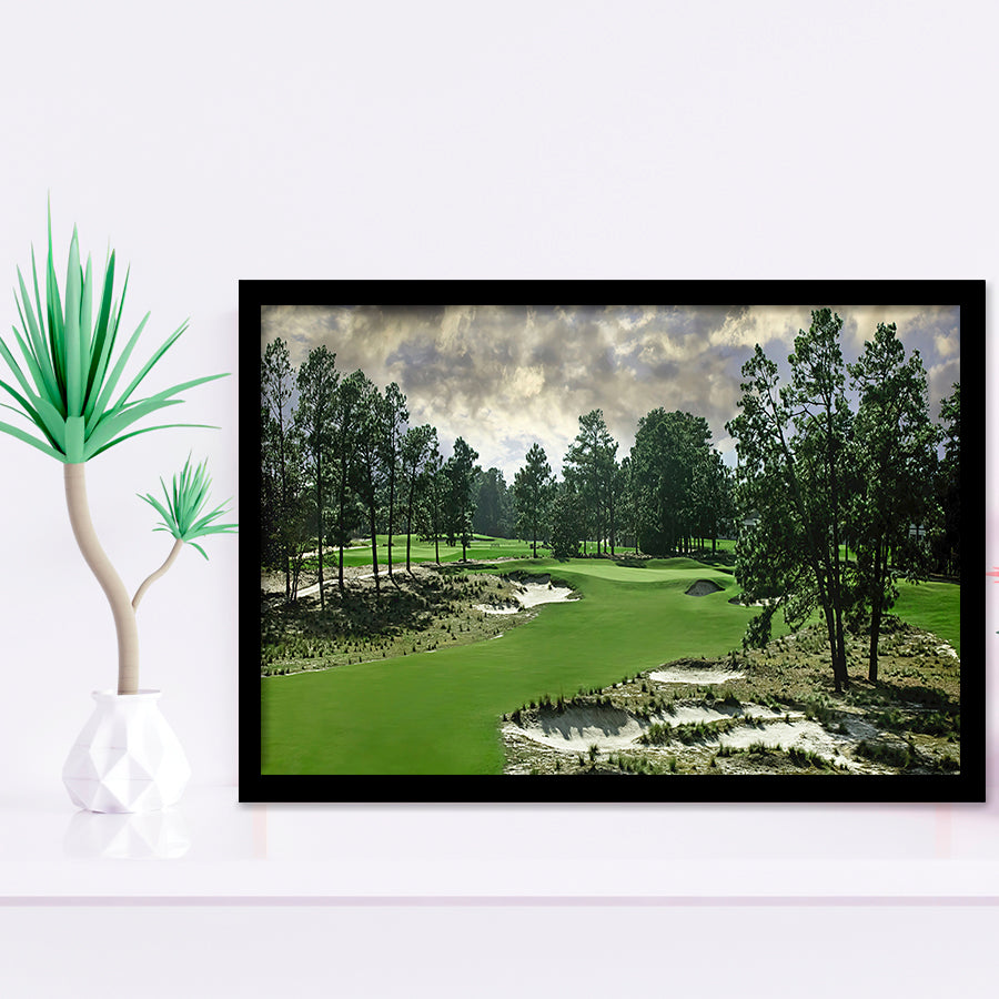 Pinehurst Course Number 2 Golf Courses, Golf Sport Print, Golf Lover, Framed Art Prints Home Decor