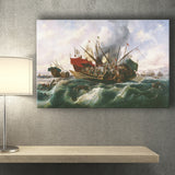 Battle Of Lepanto By Antonio Brugada Vila Canvas Wall Art - Canvas Prints, Prints For Sale, Painting Canvas