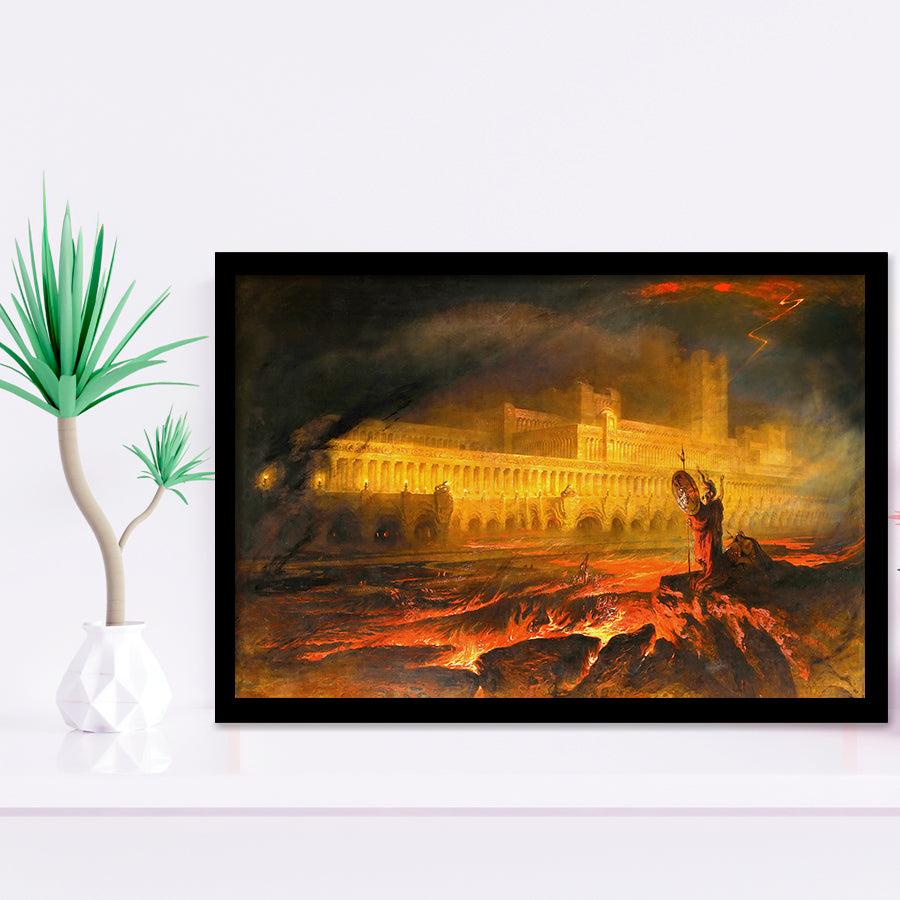 Pandemonium By John Martin, Framed Art Prints Wall Art Home Decor, Ready to Hang
