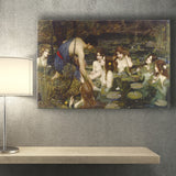Hylas And The Nymphs By John William Waterhouse Canvas Print