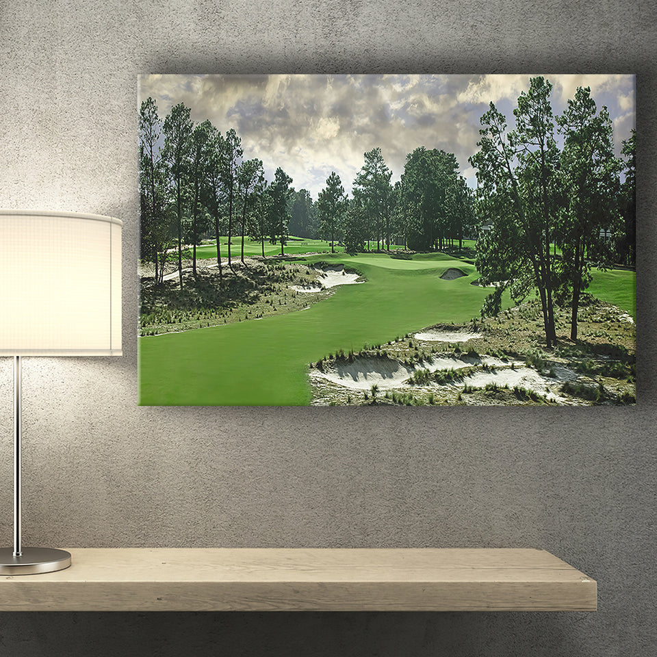 Pinehurst Course Number 2 Golf Courses, Golf Art Print, Golf Lover, Canvas Prints Wall Art Decor