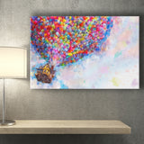 Pixar Dream house fly with balloons Painting Canvas Prints Wall Art - Painting Prints, Wall Decor, Art Prints