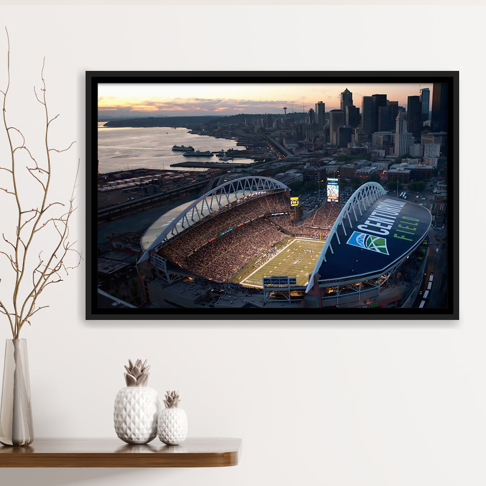 Centurylink Field in Seattle, Stadium Canvas, Sport Art, Gift for him, Framed Canvas Prints Wall Art Decor, Framed Picture