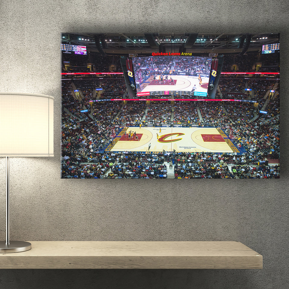 Quicken Loans Arena Cleveland, Stadium Canvas, Sport Art, Gift for him, Fan Gift, Canvas Prints Wall Art Decor