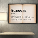 Success Open Book Canvas Prints Wall Art - Painting Canvas,Office Business Motivation Art, Wall Decor