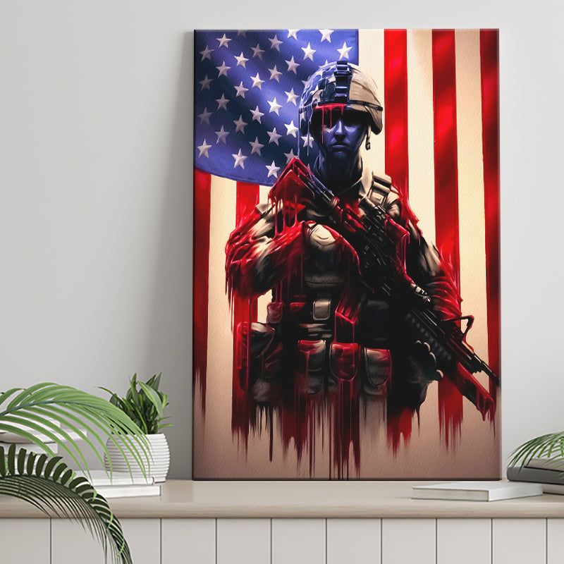 A Veterans Prayer God Bless The Usa Canvas Prints Wall Art - Painting Canvas, Wall Decor, For Sale, Home Decor