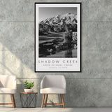 Shadow Creek Golf Club Hole 18, North Las Vegas, Nevada, Golf Art Print, Floating Frame, Framed Canvas Print Wall Art