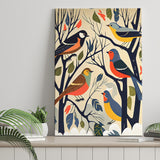 Songbirds Retro Art Print ,City Art Print, Large Canvas, Canvas Print Wall Art Home Decor