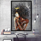 African American Wall Art Black Women Black Queen Women Music Notes Framed Art Prints Wall Decor - Painting Prints,Wall Art,Framed Picture