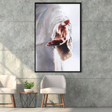 Jesus Holding Hand Framed Canvas Prints - Painting Canvas, Framed Art, Prints for Sale, Wall Art, Wall Decor