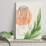 Back Pose Of Lady Bathroom Art Canvas Prints Wall Art, Home Living Room Decor, Large Canvas