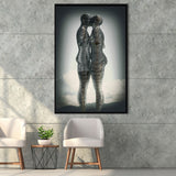 3D Effect Ali & Nino Couple Love Art Framed Canvas Prints Wall Art - Painting Canvas, Home Wall Decor, Prints for Sale, Floating Frame