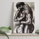 Loved Black Couple Canvas Prints Wall Art - Painting Canvas, Home Wall Decor, Painting Prints, For Sale