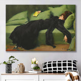 Ramon Casas, Decadent Young Woman After The Dance 1899 Canvas Prints Wall Art, Home Living Room Decor, Large Canvas