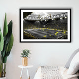 B&W Bvb Borussia Dortmund Signal Iduna Park Stadium Framed Canvas Prints Wall Art - Painting Canvas,Framed Picture,Home Art Wall Decor