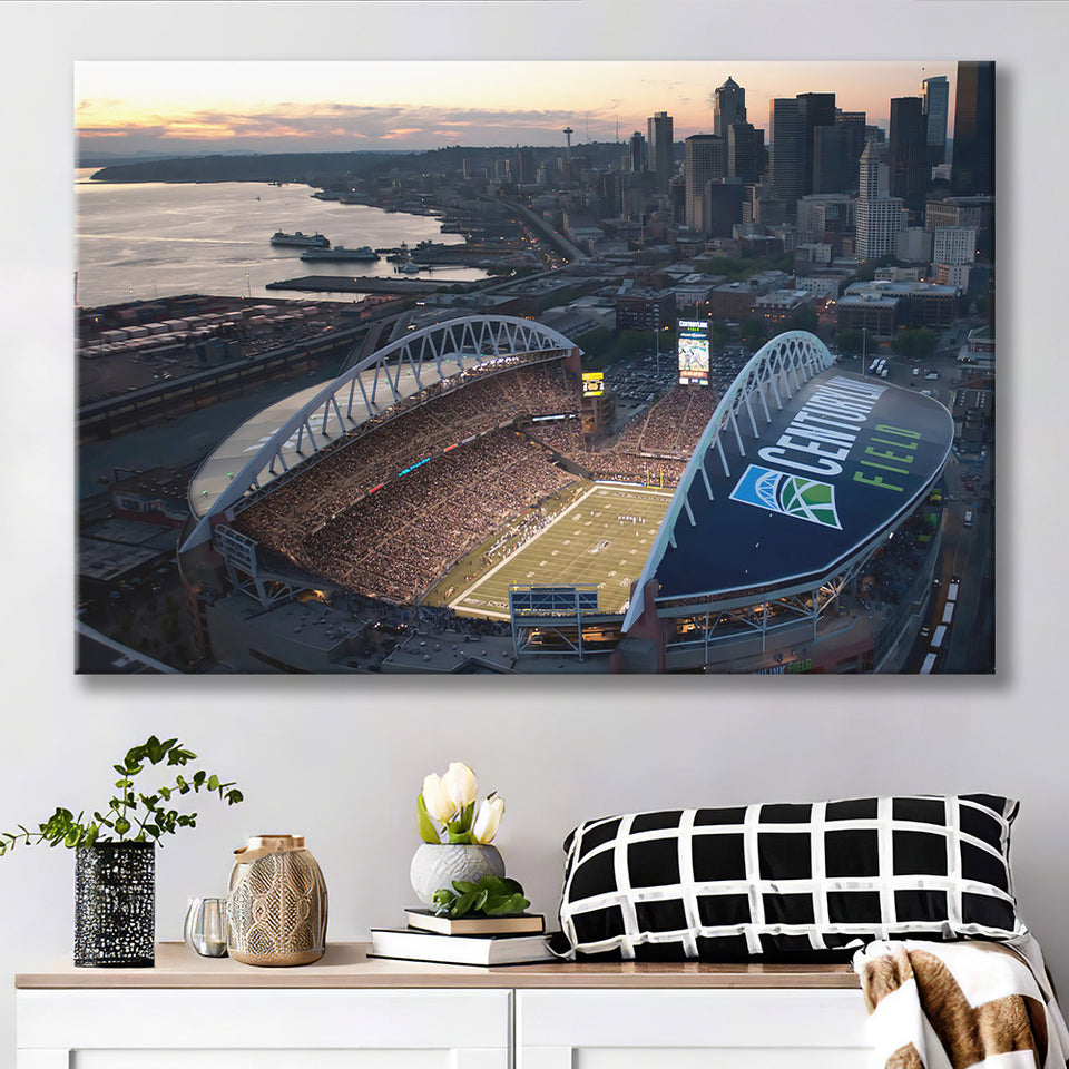 Centurylink Field in Seattle, Stadium Canvas, Sport Art, Gift for him, Fan Gift, Canvas Prints Wall Art Decor