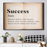 Success Open Book Canvas Prints Wall Art - Painting Canvas,Office Business Motivation Art, Wall Decor