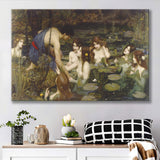 Hylas And The Nymphs By John William Waterhouse Canvas Print