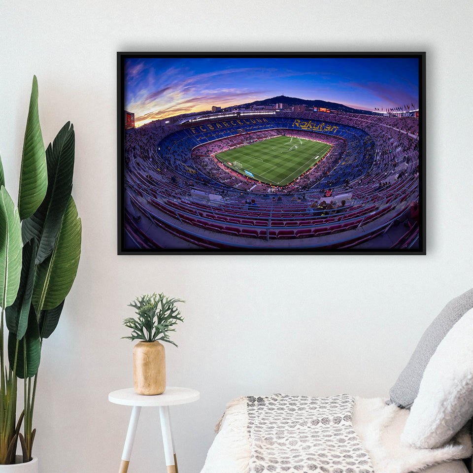 Barcelona Spain Camp Nou, Stadium Canvas, Sport Art, Gift for him, Framed Canvas Prints Wall Art Decor, Framed Picture
