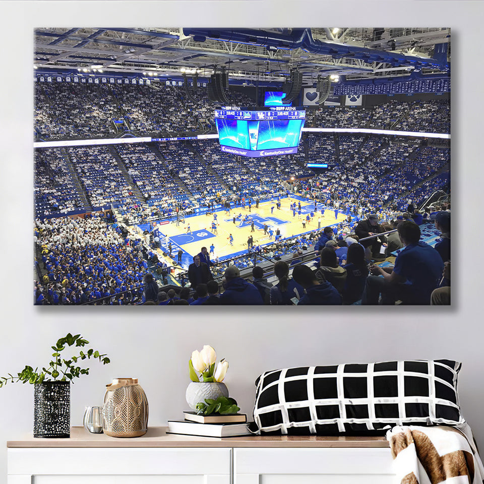 Kentucky Wildcats Stadium Canvas Prints Rupp Arena Wall Art Basketball,Sport Stadium Art Prints, Fan Gift, Wall Decor