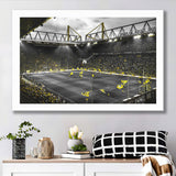 B&W Bvb Borussia Dortmund Signal Iduna Park Stadium Canvas Prints Wall Art - Painting Canvas,Wall Decor,Art Print,Home Decor