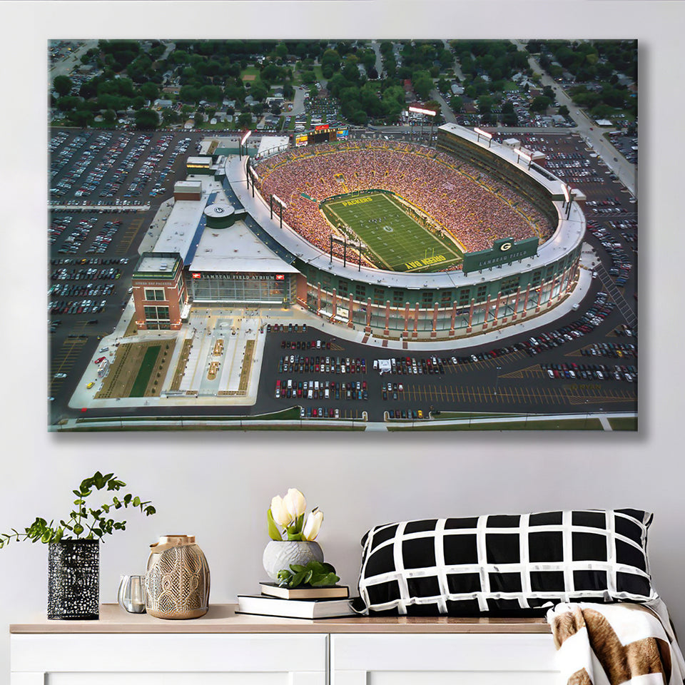Lambeau Field Stadium, Stadium Canvas, Sport Art, Gift for him, Fan Gift, Canvas Prints Wall Art Decor