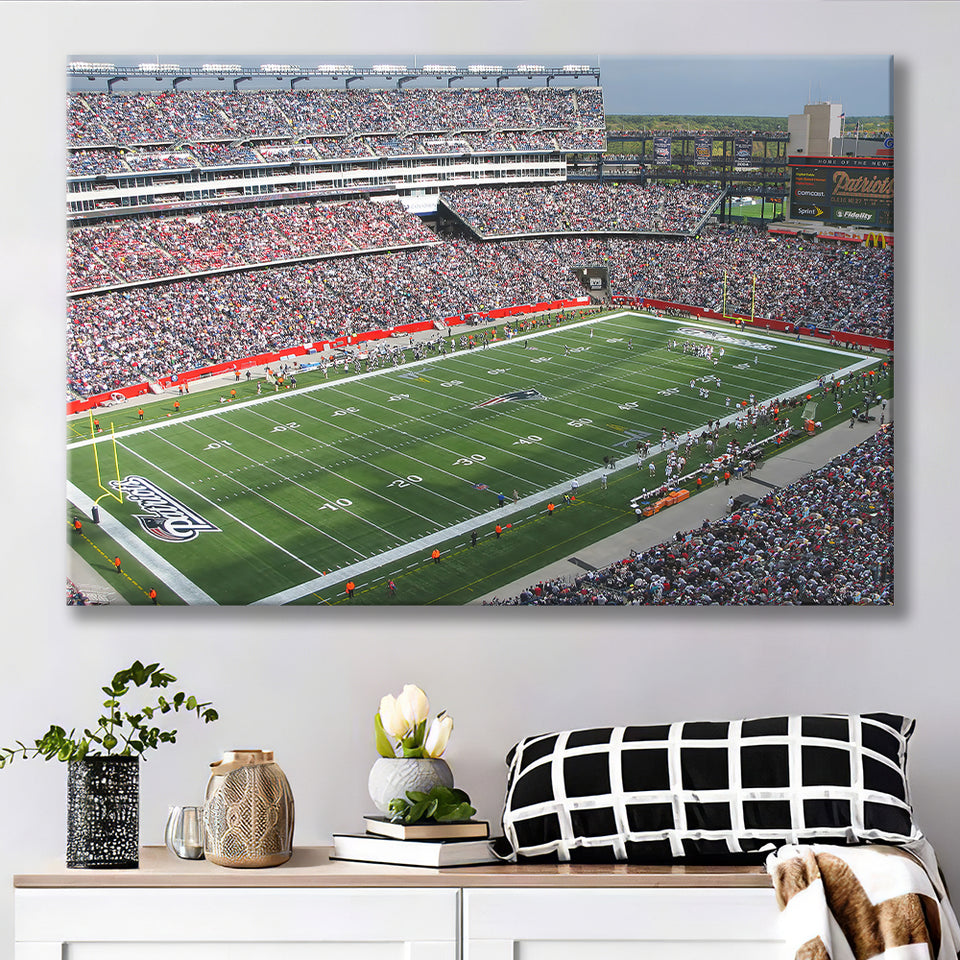 New England Patriots Wall Art Gillette Stadium Canvas Prints,Sport Stadium Art Prints, Fan Gift, Wall Decor