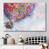 Pixar Dream house fly with balloons Painting Canvas Prints Wall Art - Painting Prints, Wall Decor, Art Prints