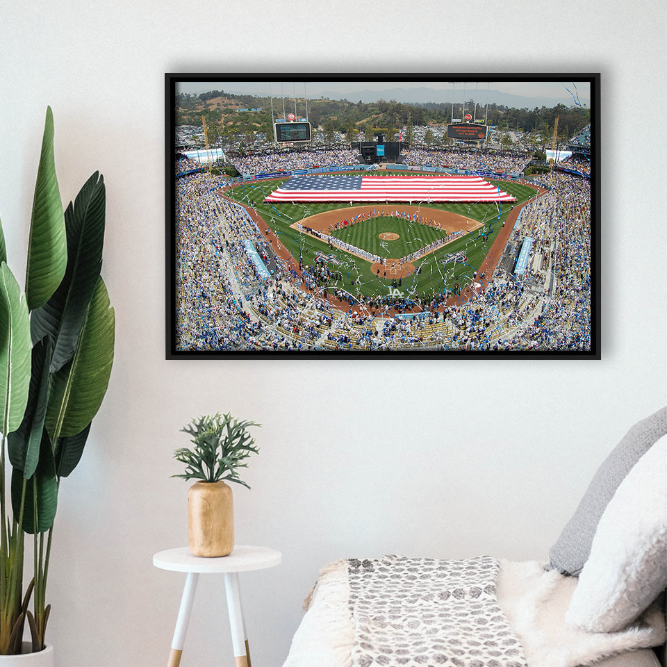 Los Angeles Dodgers Stadium Wall Art Dodger Stadium Framed Canvas Prints,Sport Stadium Art Prints, Fan Gift