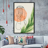 Back Pose Of Lady Bathroom Art Framed Art Prints Wall Decor, Framed Picture, Large Picture