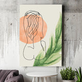 Back Pose Of Lady Bathroom Art Canvas Prints Wall Art, Home Living Room Decor, Large Canvas