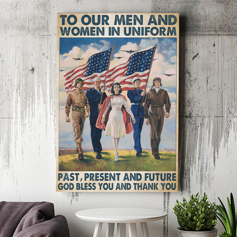 Veteran Gift To Our Men And Women Canvas Prints Wall Art - Painting Canvas, Wall Decor, For Sale