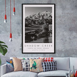 Shadow Creek Golf Club Hole 18, North Las Vegas, Nevada, Golf Art, Gift for him, Framed Art Print Wall Decor