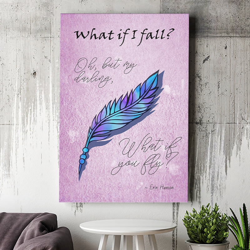 What If I Fall Oh But My Darling What If You Fly Canvas Prints Wall Art - Painting Canvas, Wall Decor, Painting Prints