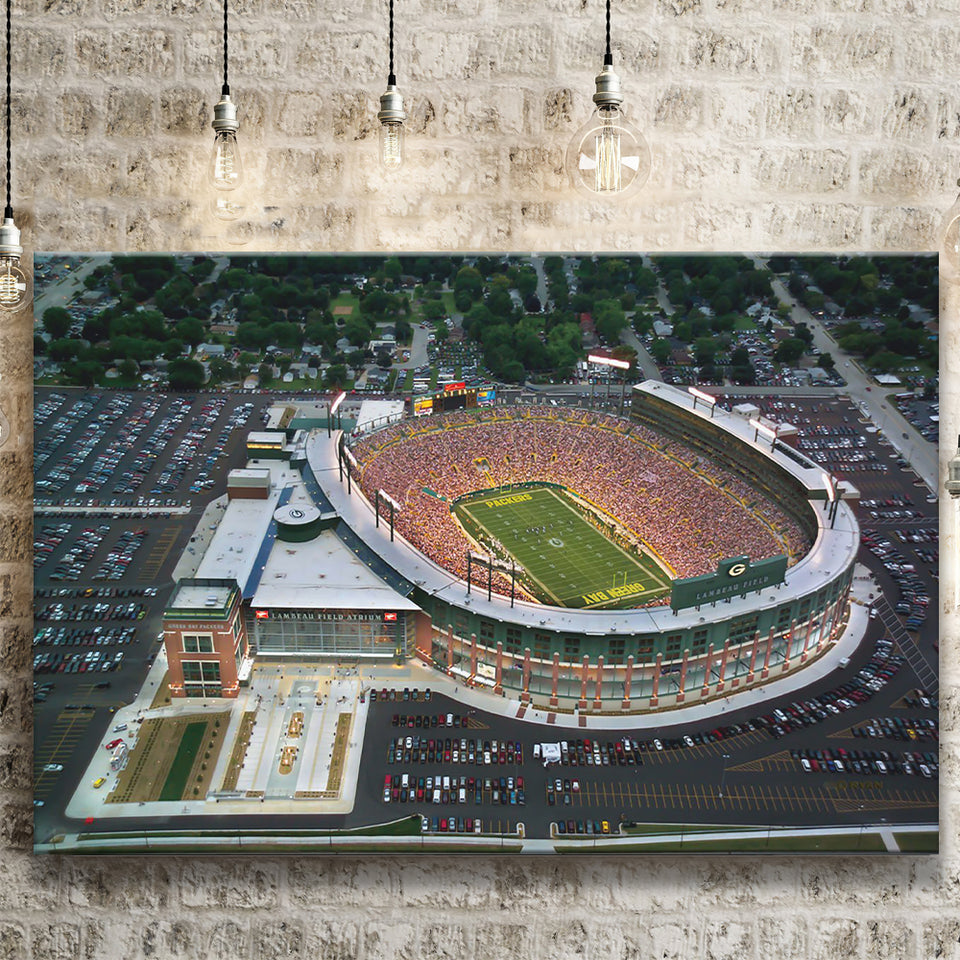 Lambeau Field Stadium, Stadium Canvas, Sport Art, Gift for him, Fan Gift, Canvas Prints Wall Art Decor